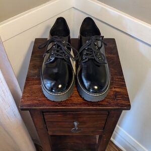 NWT A New Day Black Shiny Loafers Women's Size 9.5